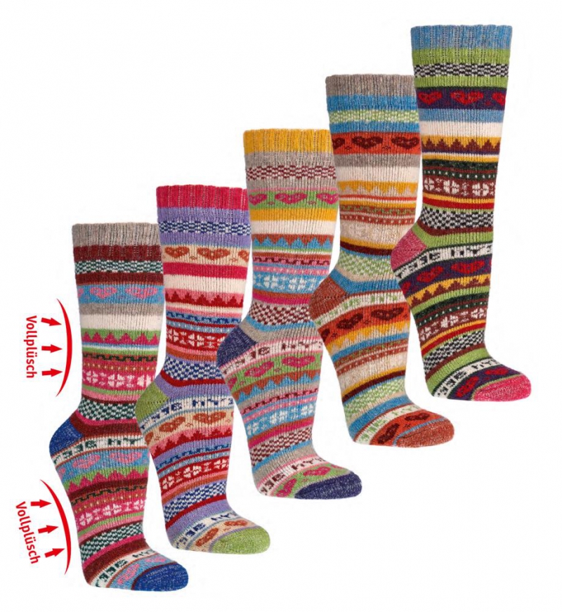 3-pack Warme Scandinavische Hygge sokken 
